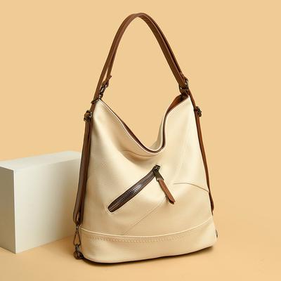 Zachte Pitot Tas Multifunctionele Dubbele Schouder Eén Schouder Crossbody Tas Casual Grote Capaciteit Dames Grote Tas