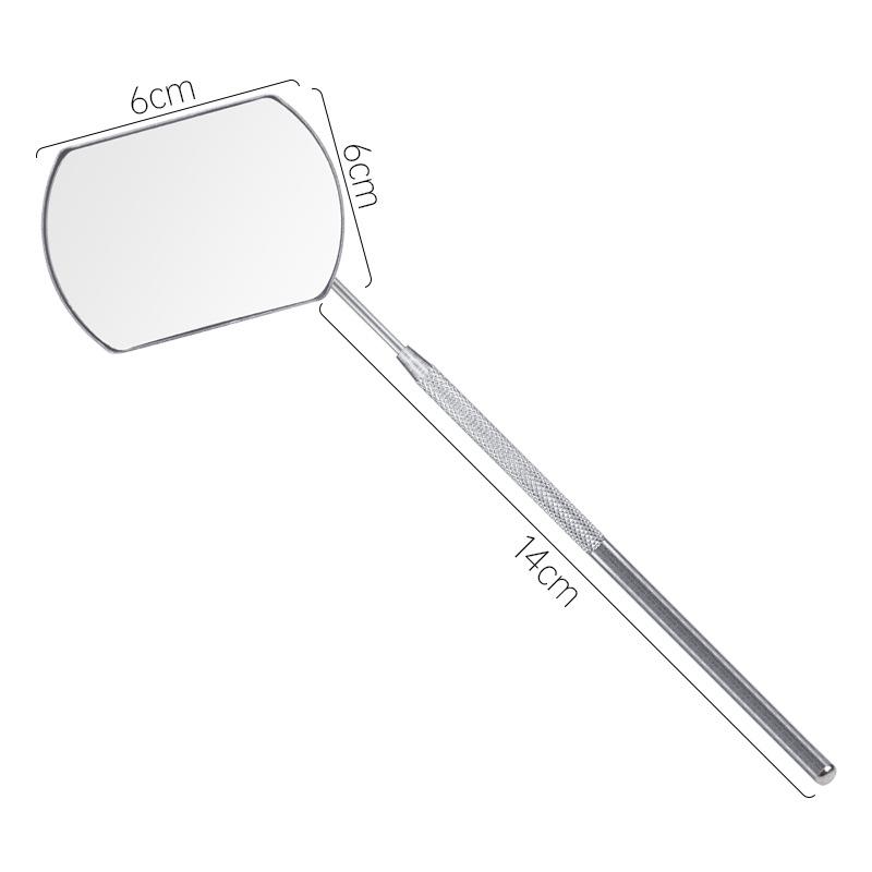 1Pc Handheld Square Eyelash Extension Inspection Mirror, Stainless Steel Eyelash Extension Auxiliary Tool