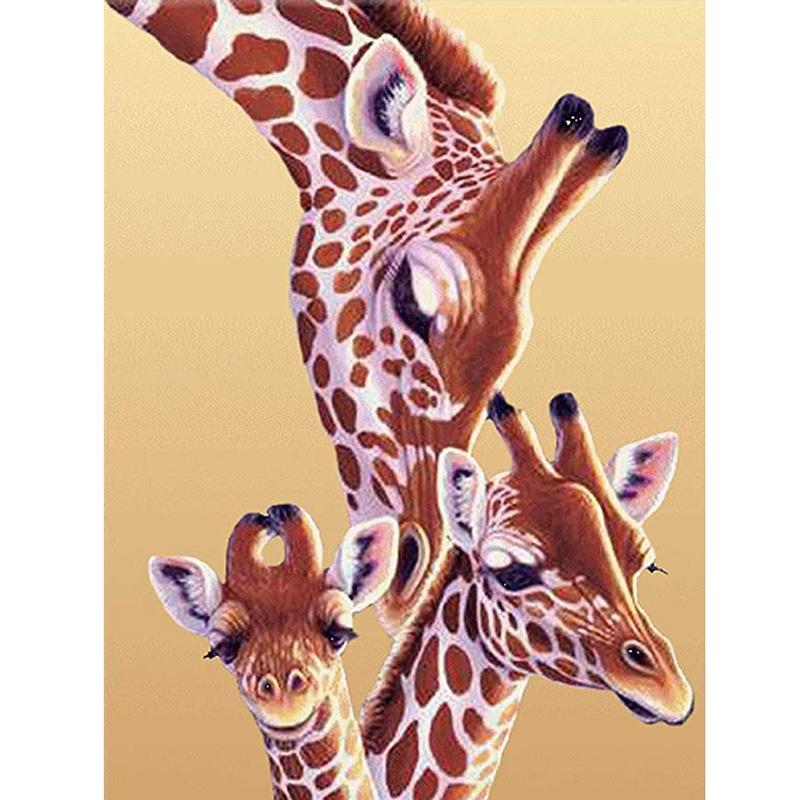 DIY 5D Diamond Painting Cross Stitch Kits Full Round Resin Rhinestone Mosaic Daimond Embroidery Animals Giraffe Home Decoration