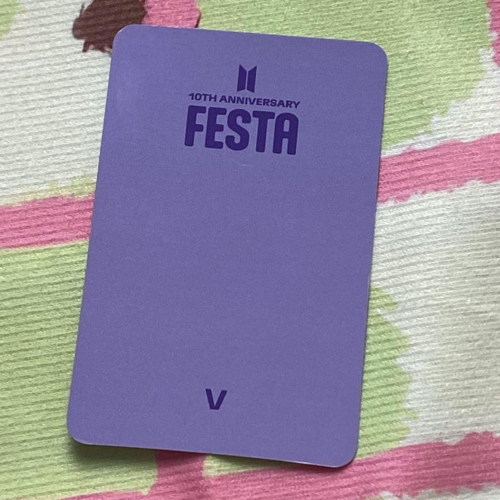 [USED] BTS Taehyung 10th Anniversary FESTA ARMY 2023 Lounge Trading Card