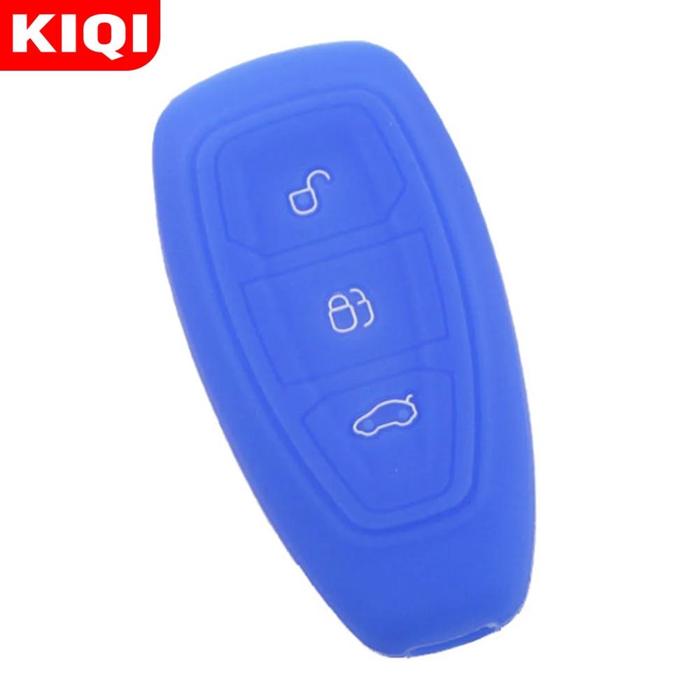 Silicone Key Cover For Ford Fiesta Focus Mondeo Mk4 Mk3 Ranger Ecosport Kuga 2 3 St Car Smart Remote Key Case Fob