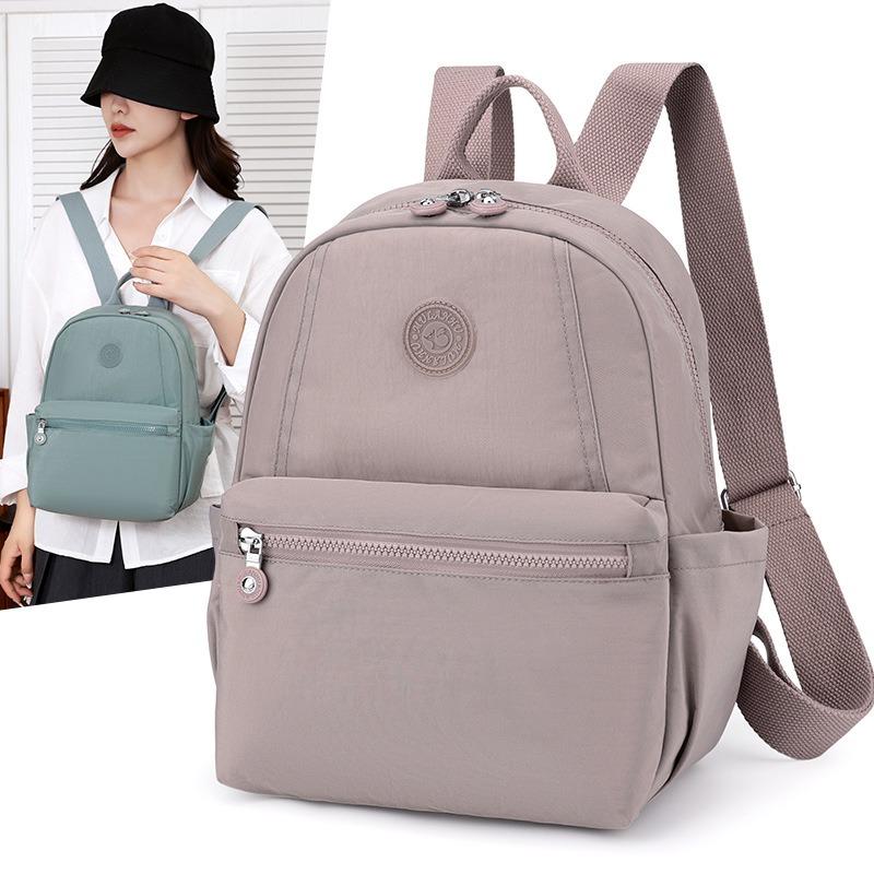 Summer Oxford Cloth Lightweight Medium Ladies Mommy Simple Backpack Student Simple Canvas School Bag