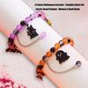 Elastic Bead Bracelets Featuring Cute Pumpkin Specter Charm Perfect for Halloween Costume Party Accessories and Gifts