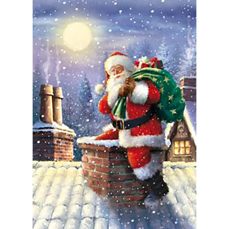 DIY Santa Claus 5D Diamond Painting Full Round Drill Cartoon Diamond Embroidery Cross Stitch Kits Wall Art Gift Home Decor