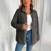 Loose Fit Shearling Patchwork Casual Versatile Jacket Coat Outerwear for Everyday Wear