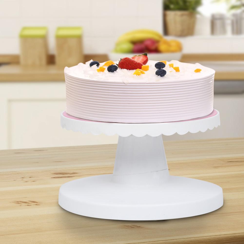 Cake Stand Turntable Rotating Base Anti-Skid Cake Decorating Table DIY Kitchen Baking Tool(Rotating