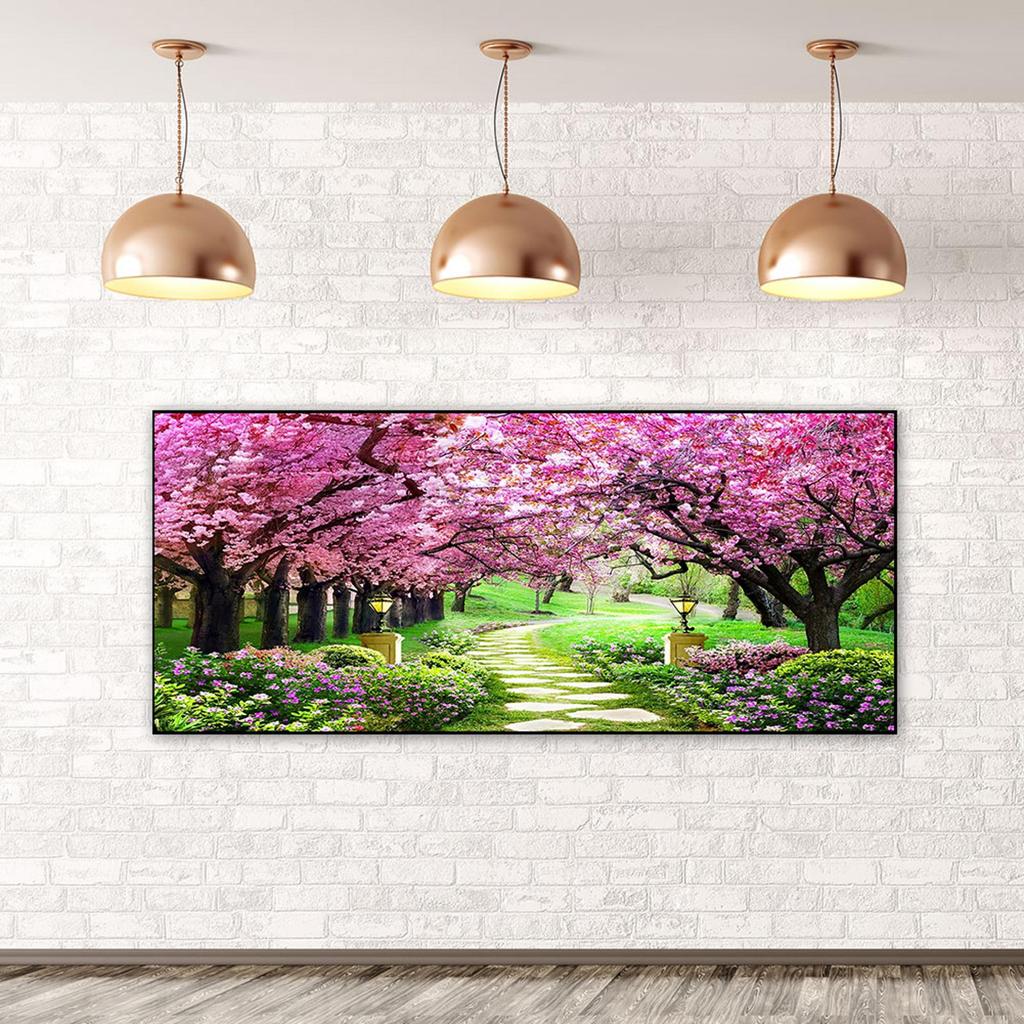 Natural Scene Oil Paint By Numbers Kits 80x40cm Canvas Picture DIY Wall Drawing