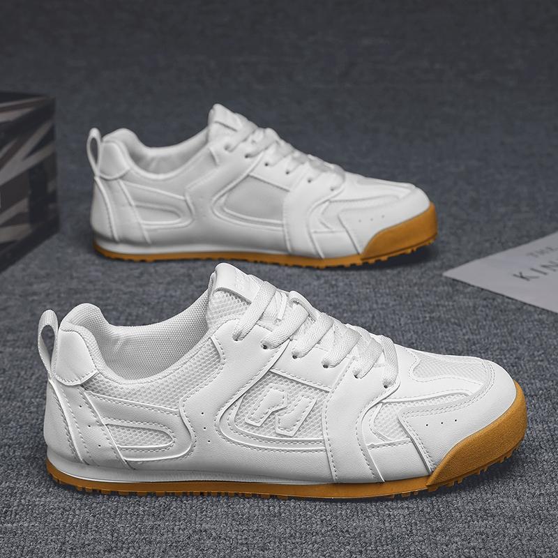 

Fashion Brand Tenis Men Casual Faux Leather Sneakers Male Wedged Shoes New Spring Summer Breathable Trainers Man Gym Run Shoes 39 белый