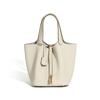 Großer hochwertiger Leder-Gemüsekorb Tc Rindsleder erste Schicht High-End Exquisite Tragbare Eimer-Tasche Damen-Tasche