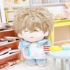 Blue Pink Doll Clothes Changing Dress Game T-shirt Pants Set  Cotton Stuffed Doll