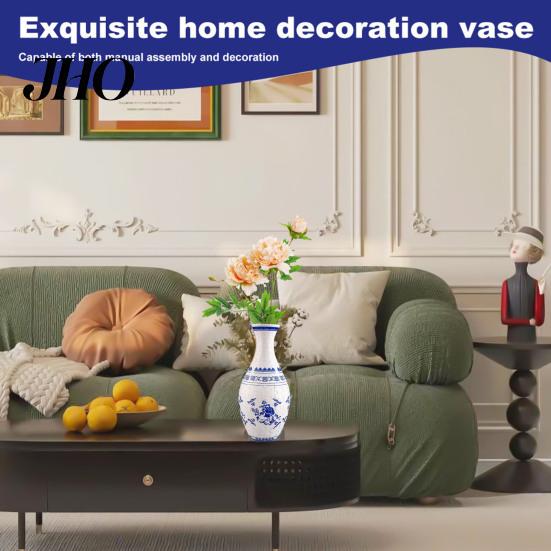 Handgefertigte Puzzle-Vase 3D-Puzzle DIY Blumenburg Meereswelle Boot Druck Florale Pflanzen Halter Behälter Kinder Lern-Bauspielzeug