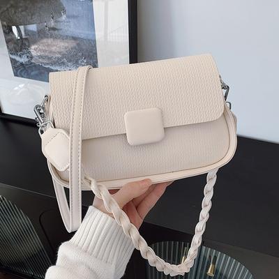 New Korean Version of Simple Temperament Commuter Style Shoulder Small Square Bag Niche Design Casual High-end Messenger Bag