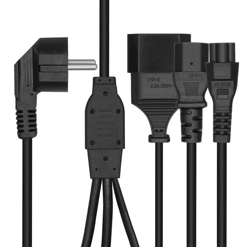 4.8mm to 4.0mm C13 C15 Power Cord Extension Power Connector Cable Splitter Adapter Cable Cord for Electronic Accessories