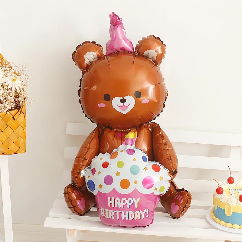 Retro Kaffeebraune Filz-Geburtstagsdekoration: Buchstaben, Zahlen, Pompons, Wimpelketten für die Kulisse zum ersten Geburtstag.