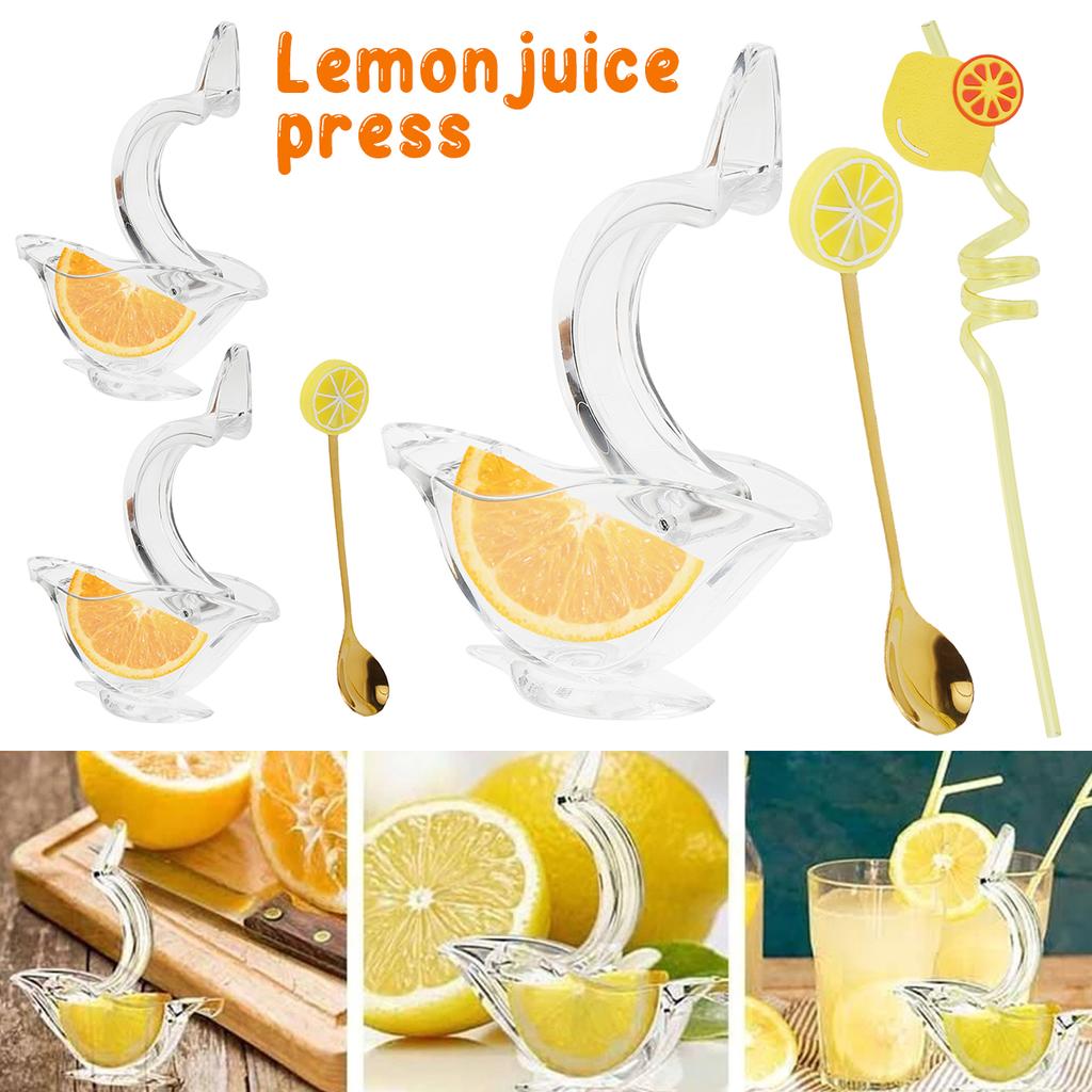 Acrylic Lemon Clip Boat-Shaped Lemon Squeezer Transparent Fruit Juicer Manual Citrus Juicer Kitchen Gadget
