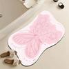 National Wind Butterfly Diatom Mud Toilet Cushion Bathroom Sink Moisture-wicking Foot Mat Toilet Entry Quick Dry Floor Mat
