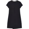 Fila Fitted Short Sleeve Knit Dress Women Dresses Legendary-Blue F11W431311F-NV