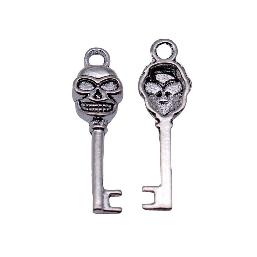 Simple Skeleton Key Charms Multi Color Alloy Pendants For Vintage Themed Jewelry