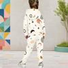 Girls Hooded Long Sleeve Printed Two Piece Set Kangaroo Pocket Cuffed Pants