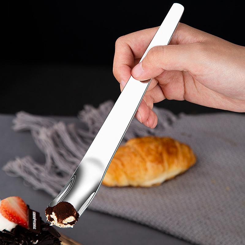 1Pcs Flat Coffee Spoon Stainless Steel Coffee Stirrers Tea Spoons Ice Cream Cake Dessert Spoon Bar Kitchen Tableware