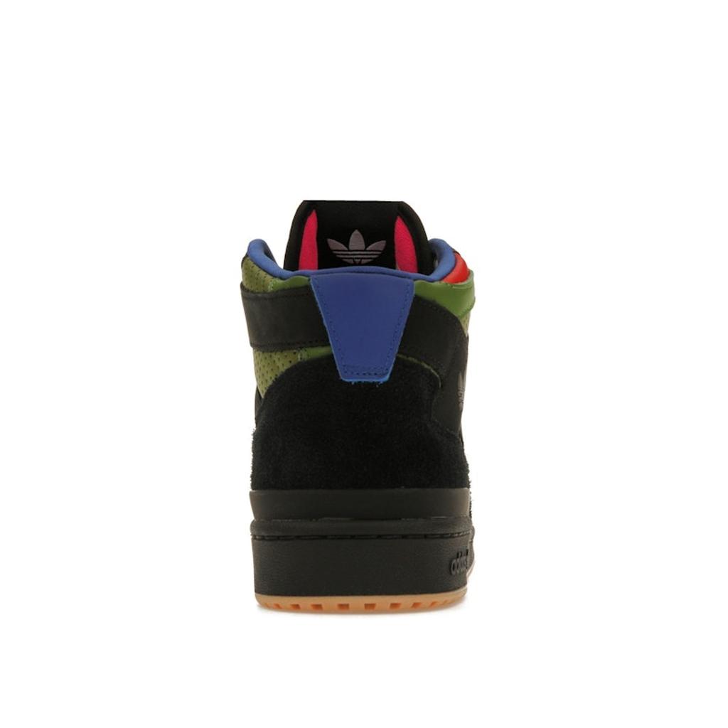 Hebru Brantley x adidas Forum Mid RT Frogboy Unisex Sneakers Black Core-Black Tech-Olive GZ4396