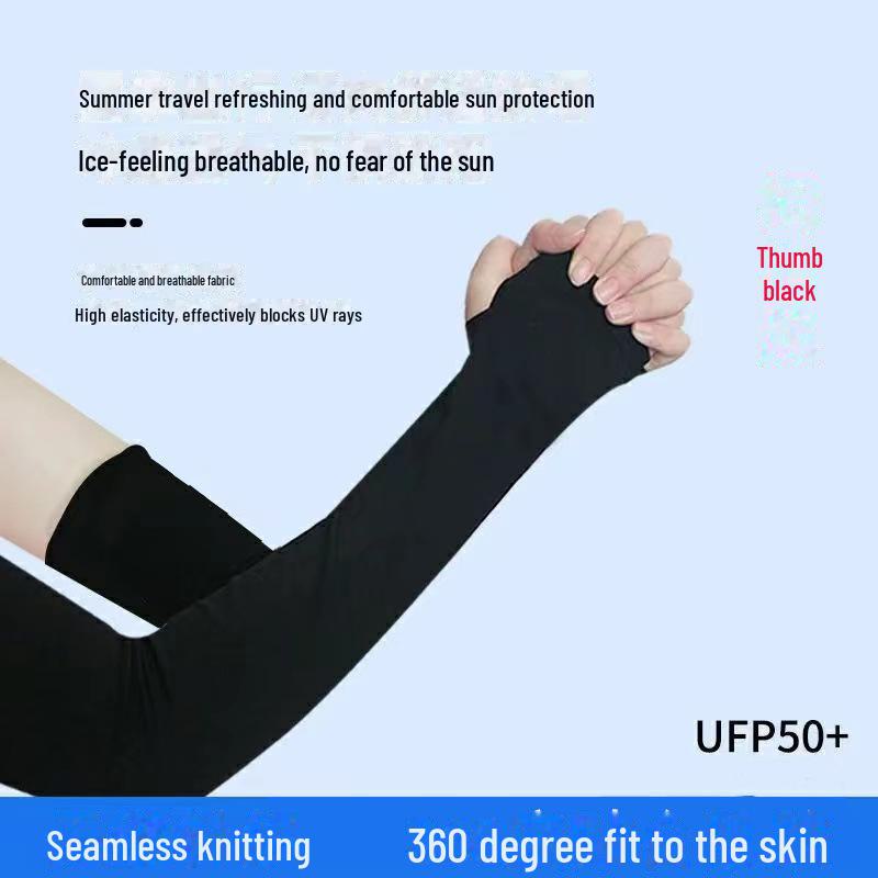 Unisex Ice Silk UV Protection Sleeves for Outdoor Sports