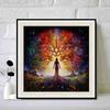 New Arrival 5D DIY Full Circle Diamond Painting "Trees, Sea and People" Embroidery Cross Stitch Home Decor Gift