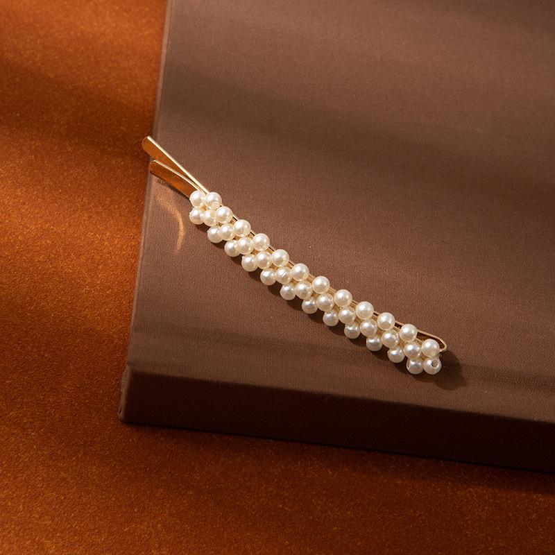 Pearl Word Clip Women'S Temperament Bangs Forehead Broken Hair Edge Clip High Sense Simple Bb Clip