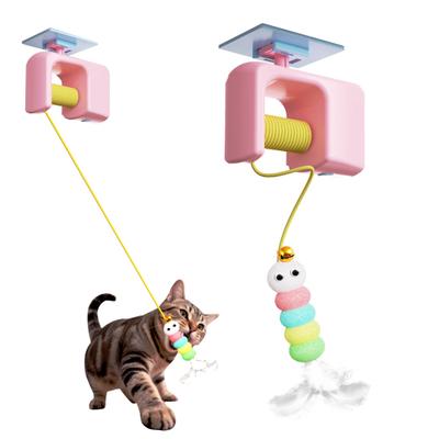 Yousheng Retractable Cat Teaser Door Hanging Toy Kit Interactive Boredom Buster Self-Entertainment Toys for Kittens