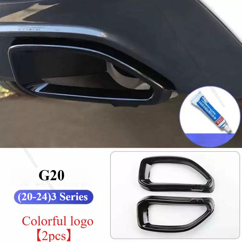 Car Exhaust Muffler Pipe Cover For BMW 3 5 Series X3 X5 G30 G20 G01 G02 G05 G07 6GT G32 Stainless Steel Tail Pipe Output Frame