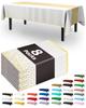 Pureegg Plastic Table Cloth Disposable 8 Pack, 54 x 108 Inch Table Cloths, Graduation Decorations Class of 2025, Graduation Party Tablecloths,