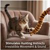 Katzenspielangel mit langem Schwanz, Interaktives Kätzchenspielzeug für drinnen & gegen Langeweile