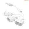 K1AE Power Extension Splitters Cable European Standard Designs Strong EU Power Cable Splitters For Multiple Electronics Use