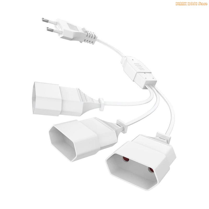 K1AE Power Extension Splitters Cable European Standard Designs Strong EU Power Cable Splitters For Multiple Electronics Use