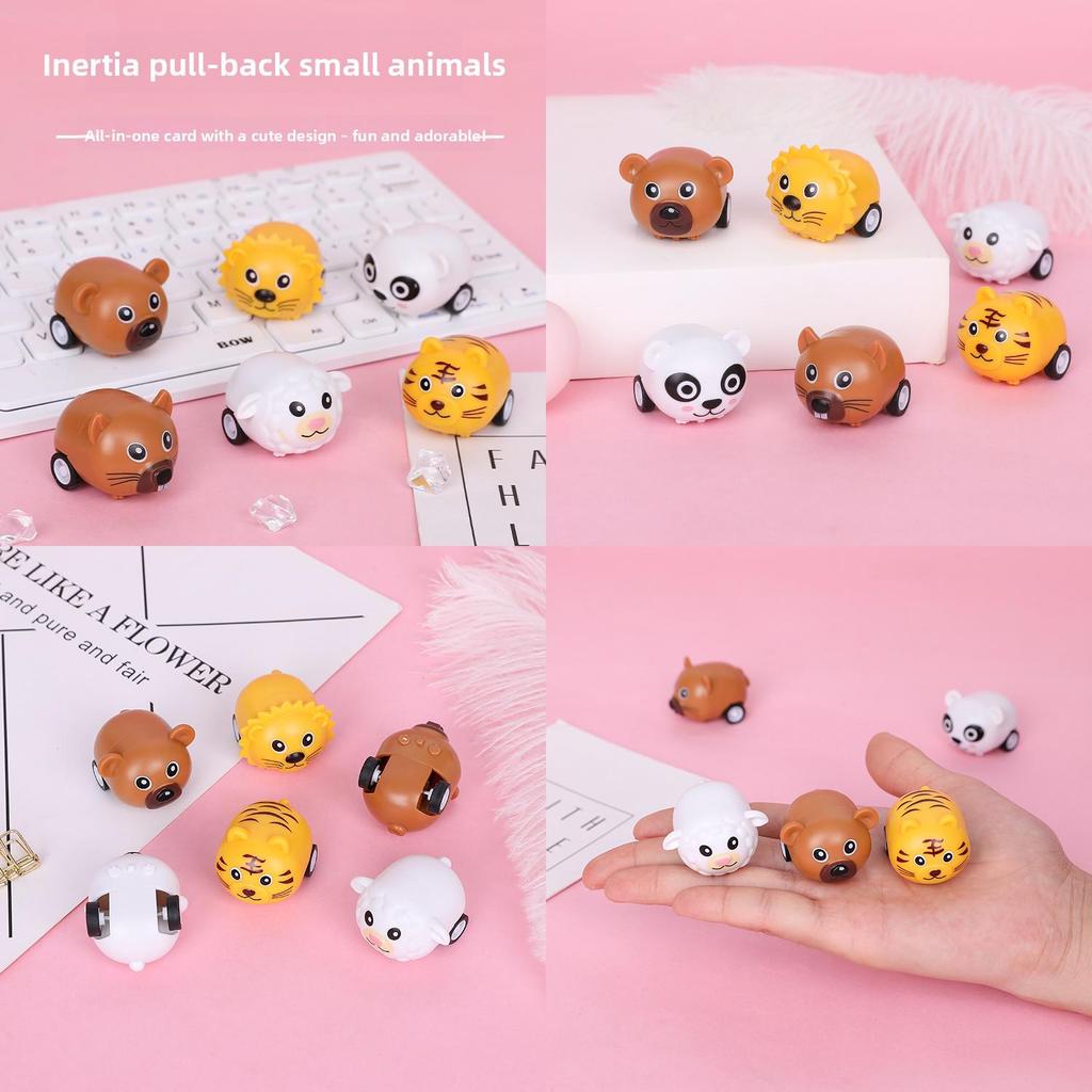 Tiger Lion Plastic Animal Inertia Toy Car For Early Childhood Learning And Play