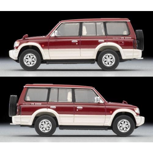 TOMYTEC Tomica Limited Vintage Neo 1/64 Scale LV-N206b Mitsubishi Pajero Mid-Roof Wide VR Red/Beige 1996 Model (Finished Model) 329473