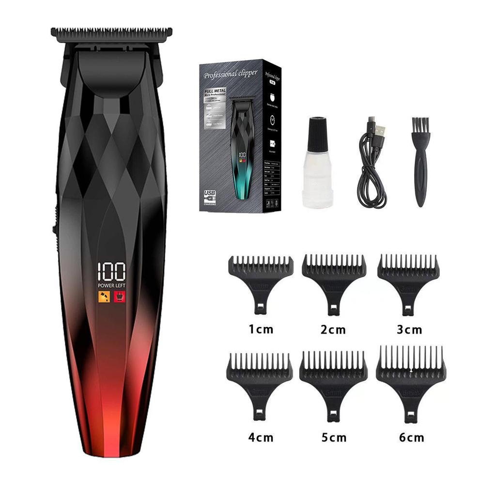Professional Electric Hair Clipper Set with Digital Display for Barber Shop & Home Use