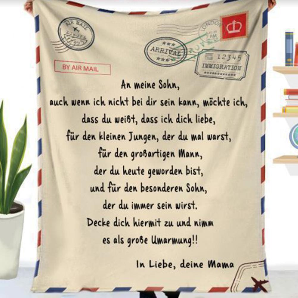 Digital bedruckte Flanelldecke im Umschlagstil, modische, personalisierte Tagesdecke für Büro und Entspannung