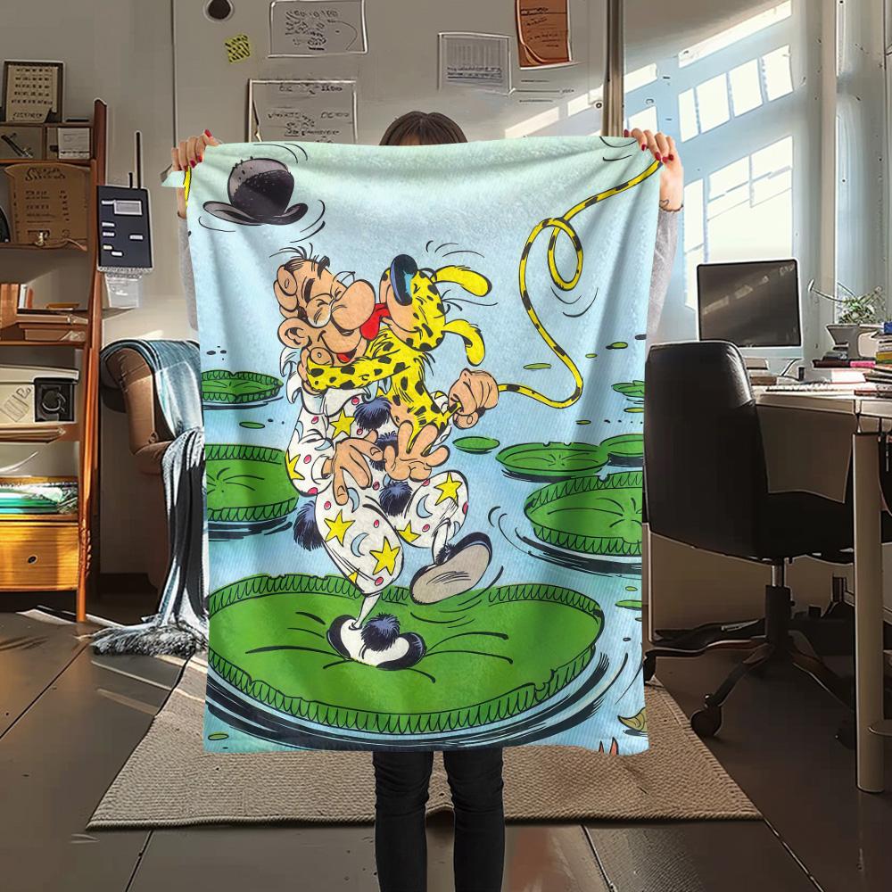 Marsupilami Flannel Blanket, High Quality Comfortable for All Seasons, Home Decor, Warmth and Comfort