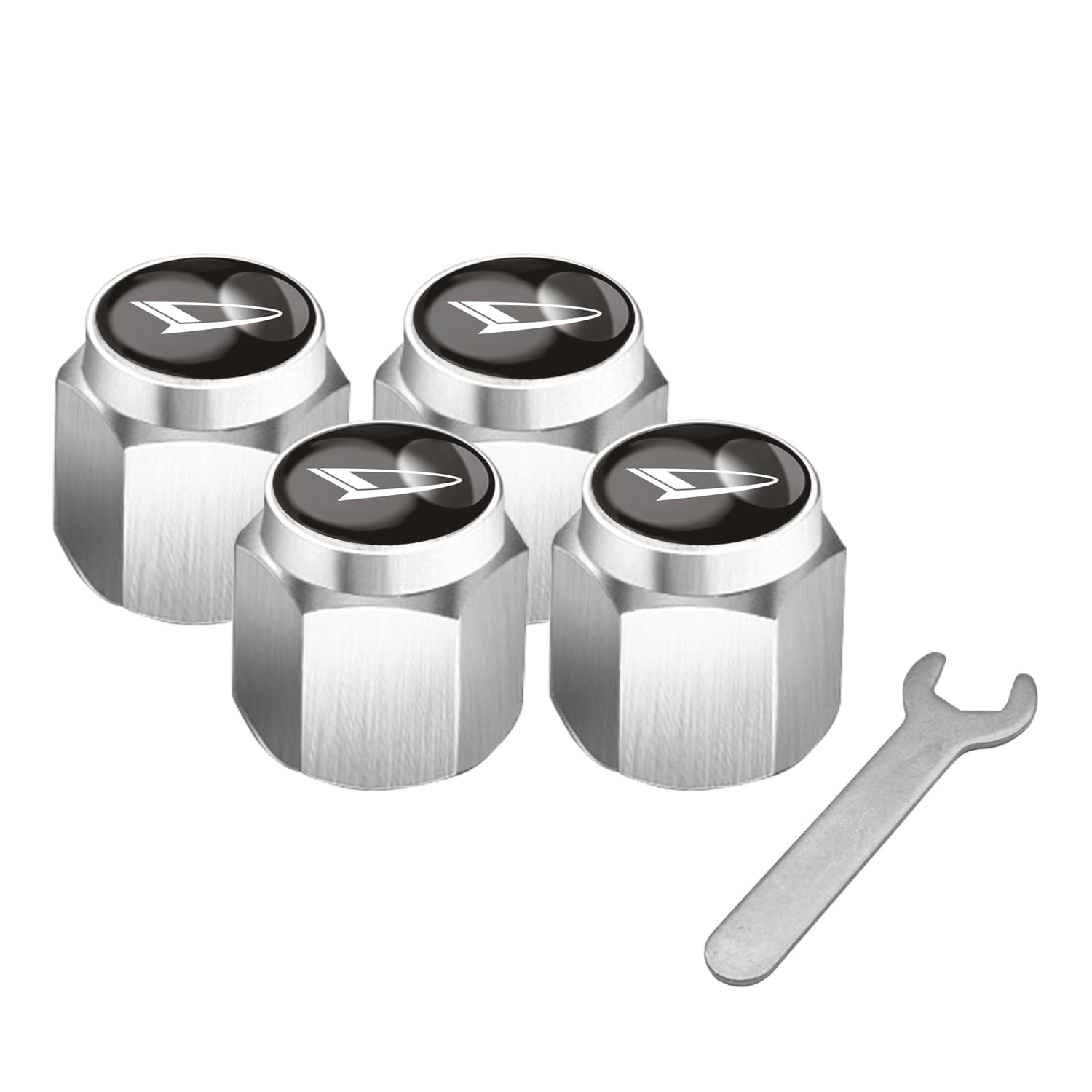 Fumezu Tire Air Valve Cap Compatible Toyota Daihatsu Set of 4 Molybdenum Plated Thick Applicable to Daihatsu