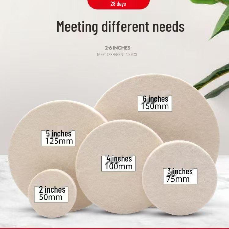 Red Flocked Self-Adhesive Wool Polishing Disc for Stainless Steel, Mirror, Jade, and Glass Surfaces