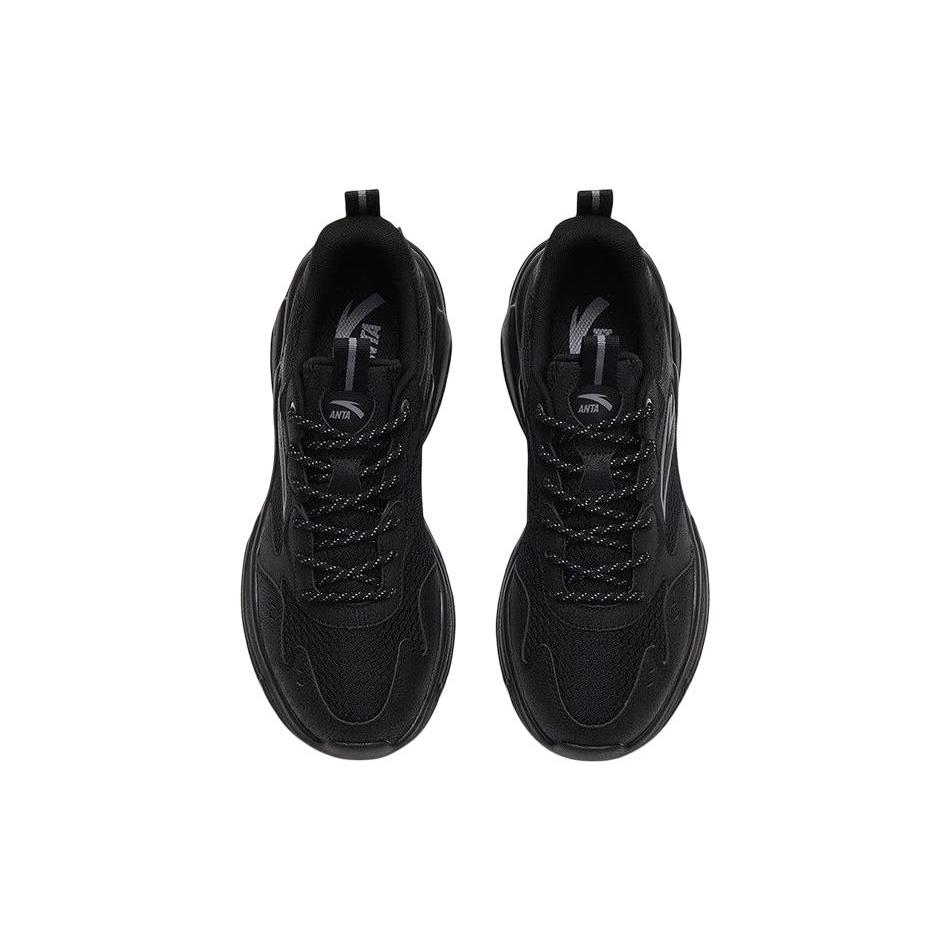 Anta Little Dad Synthetic Leather Cushioning Slip Resistant Abrasion Resistant Lightweight Low Top Sports Casual Shoes 912518852-3