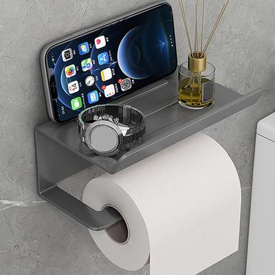 Stojan na 1 sadu papírových ručníků Snadná instalace Nástěnný držák na toaletní papír z uhlíkové oceli s policí pro domácí koupelnu
