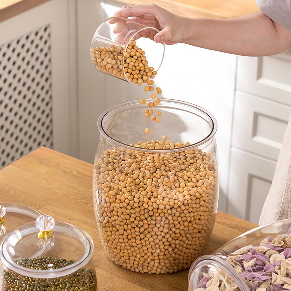 No Mold Food Storage Jar Airtight Sealed Glass Jars with Lids Capacity Pantry Storage Containers for Coffee Tea Snacks Sugar