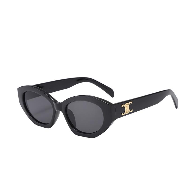 

Retro Polygonal Large Frame Sunglasses - Black, High-End Women s Summer Driving Sun Protection Glasses