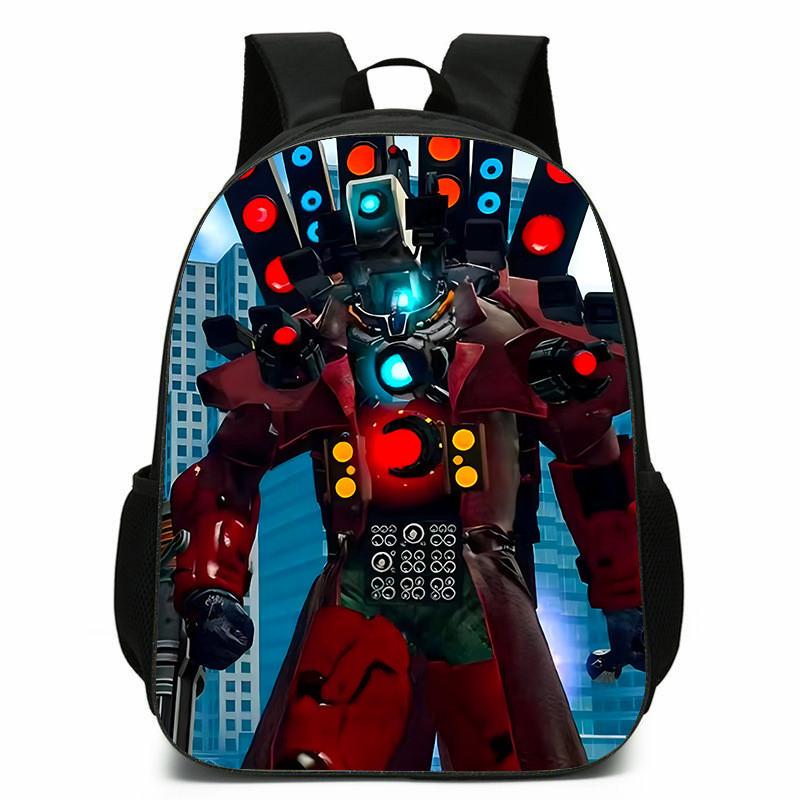 Toilet Skibidi Character School Bag With Lightweight Polyester Lining Kids For