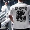 2025 New Mens Oversized Gym T Shirt  Warrior  Inspired Graphic Drop Shoulder  Loose Fit for Fitness Workout  Casual Wear