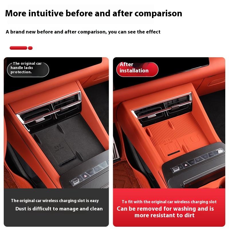 Fit For BYD Sealion 8 Tang L Dmi/P EV Wireless Charger Silicone Pad Center Console Interior Modification