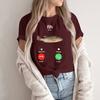 Women's Round Neck Printed Short-sleeved T-shirt Top