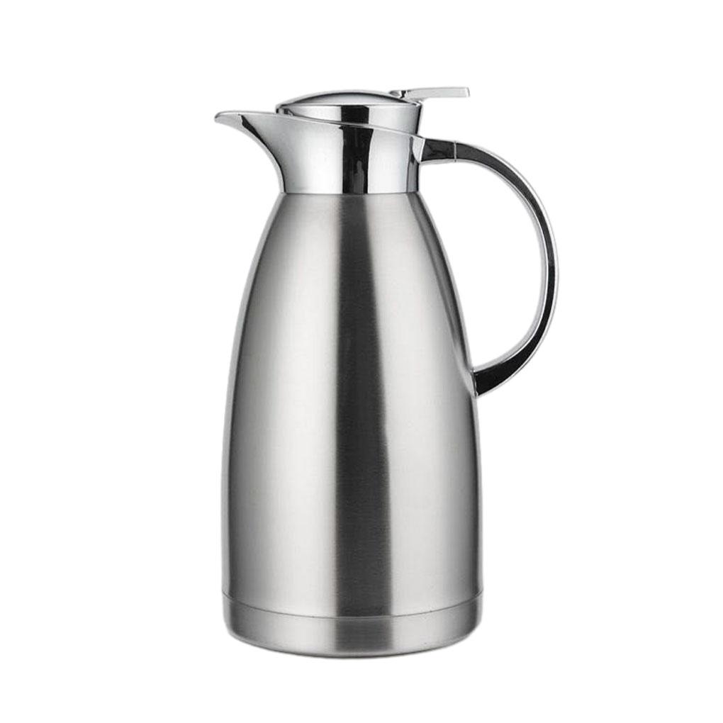 

Термос з ізоляцією великої ємності, ізоляційний чайник, побутовий герметичний ізоляційний горщик для води 1,8 л срібний